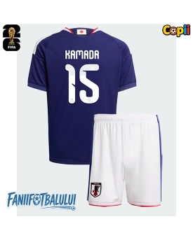 Japonia Daichi Kamada #15 Echipament de Fotbal Replică Mondial 2026 Copii Acasa (+ Șorturi)
